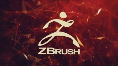 Zbrush Logo With A Man Running In Front Of It, Representing The Dynamic And Powerful Features Of Pixologic Zbrush Crack.