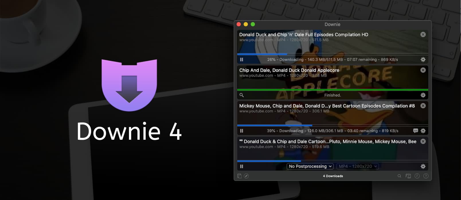 Downie 4 App for Mac v4.10.3 The Ultimate YouTube Video Downloader For Mac OSX