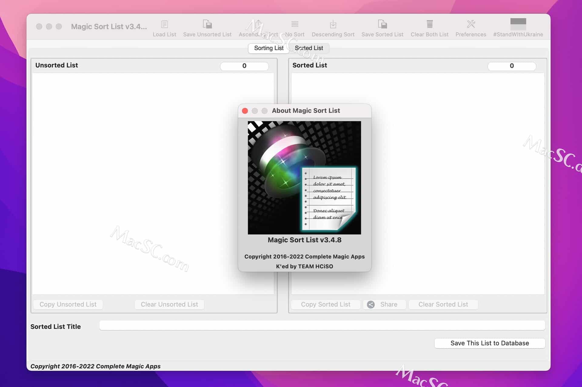Magic Sort List For Mac v3.4.8 Best List Sorter App For MacOS X Download Magic Sort List For Mac
