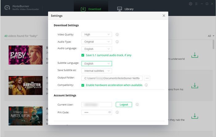 NoteBurner Netflix Video Downloader For Mac OSX Noteburner Netflix Video Downloader Software