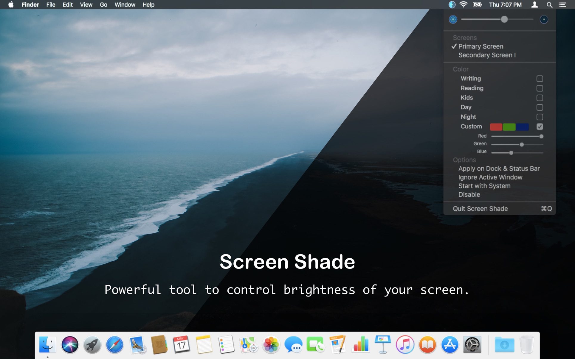 Simple Screen Shade For Mac v1.5 Best Tool For Caring Eyes For MacOS Simple Screen Shade free download