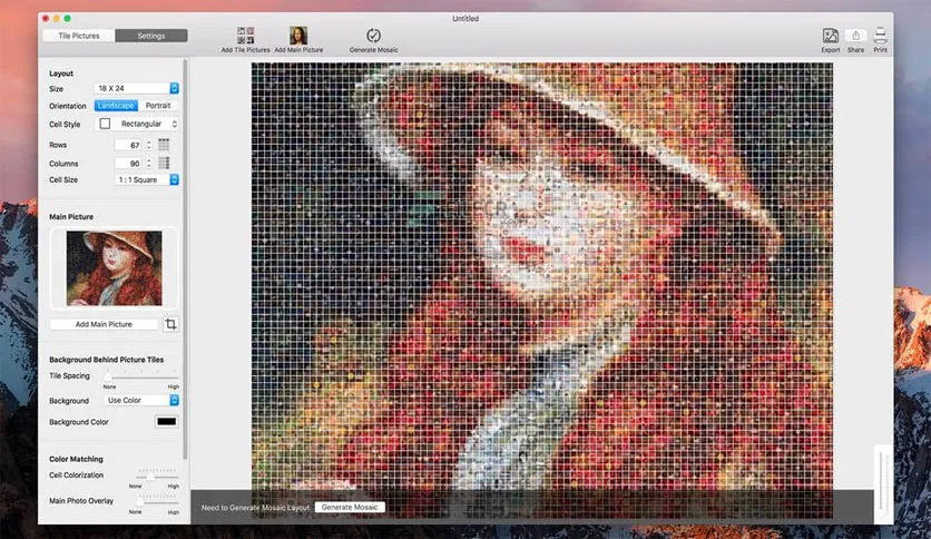 TurboMosaic Pro Plus For Mac v3.6.9 Best Photo Mosaic Maker App For MacOS X TurboMosaic Pro Plus For Mac