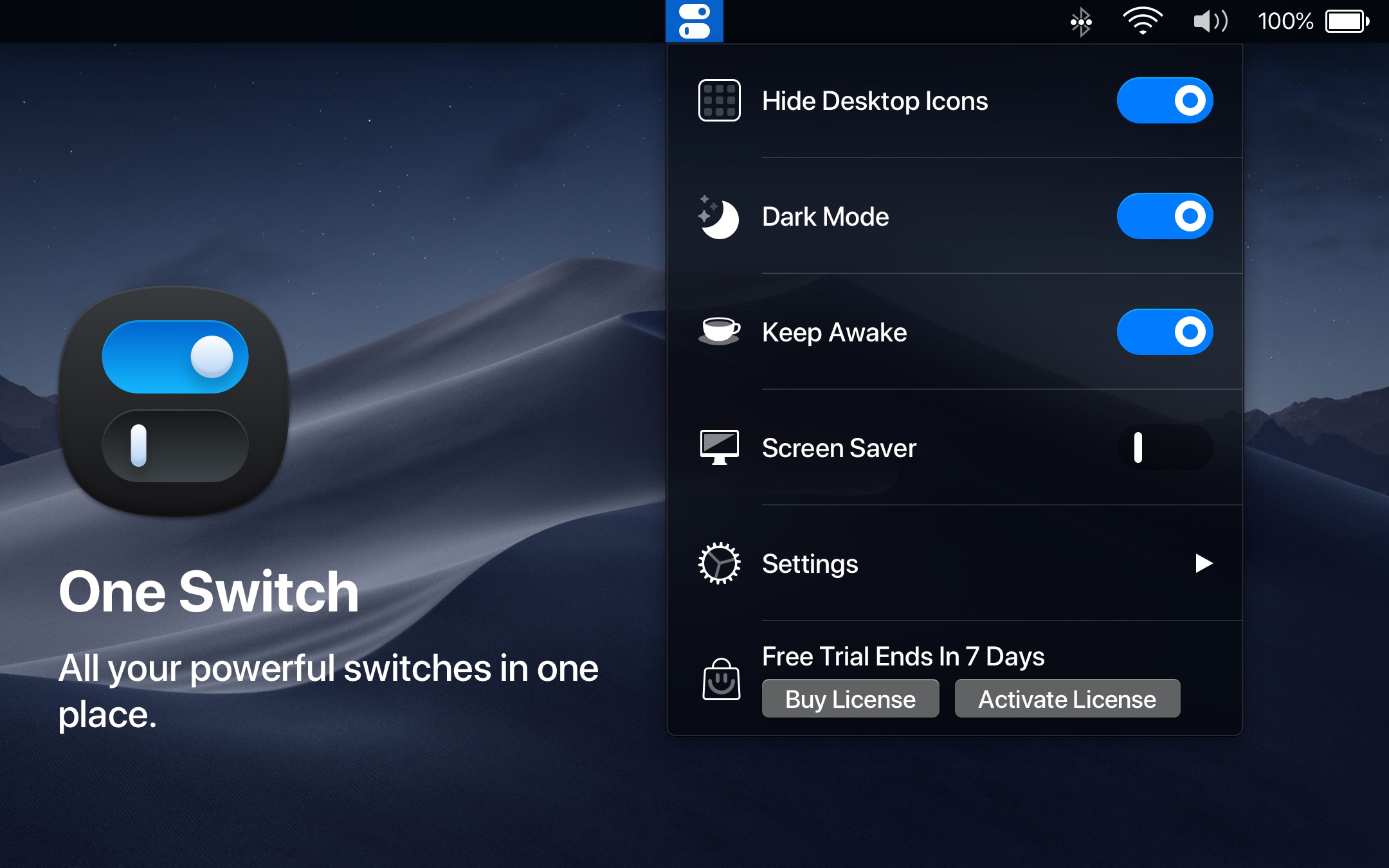 One Switch App For Mac v1.34.2 Powerful Switches In One Place App Free Download